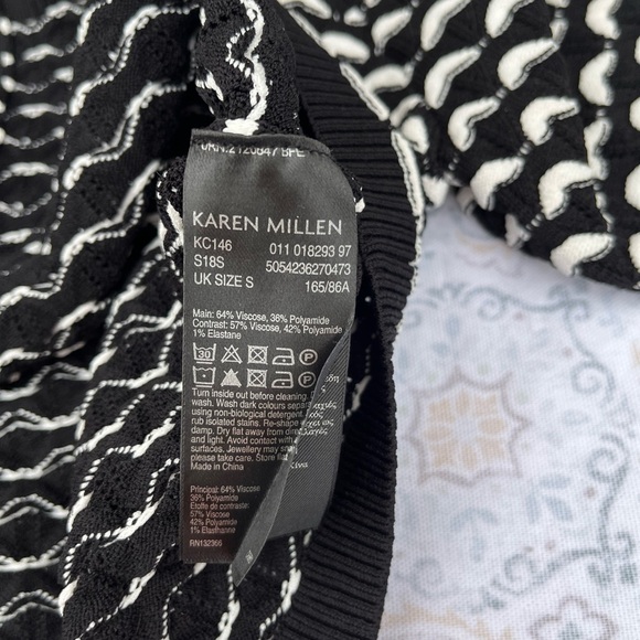 Karen Millen Geometric Black and White Cardigan - Picture 10 of 13